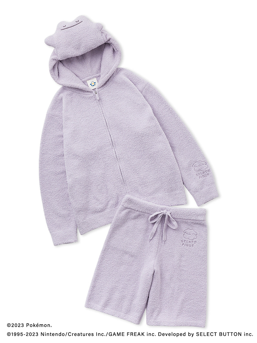 [Pokémon Sleep][MENS] Baby Moco Ditto Hoodie & Shorts Set