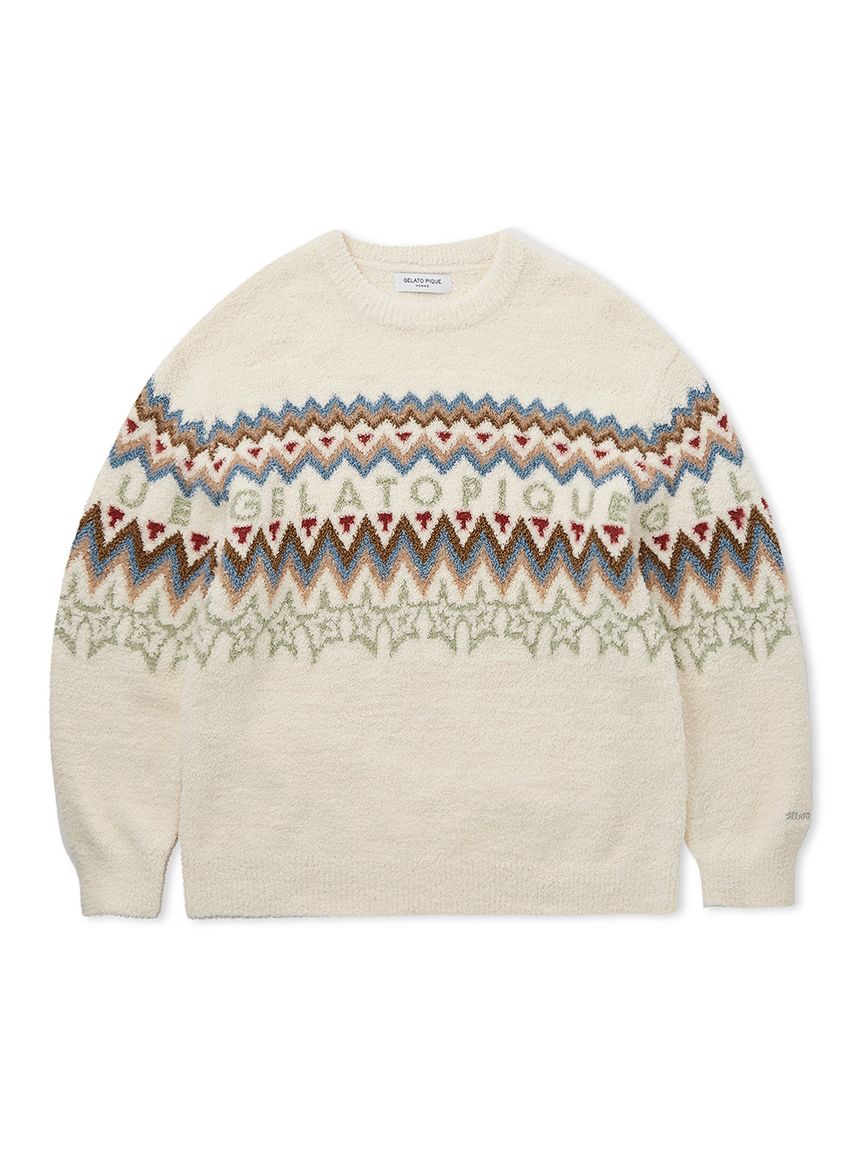 MENS Powder Fair Isle Jacquard Pullover Sweater