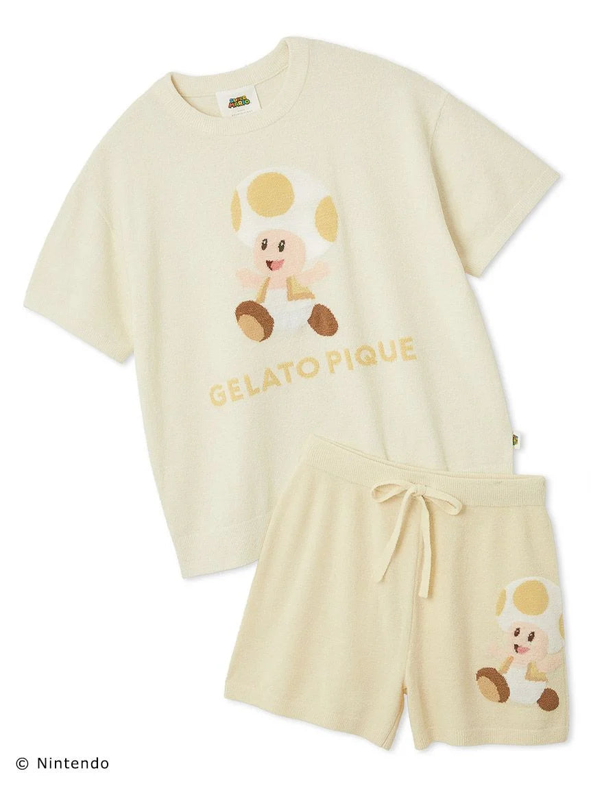[SUPER MARIO] [WOMENS] Toad & Yoshi Jacquard Pullover Shorts Set