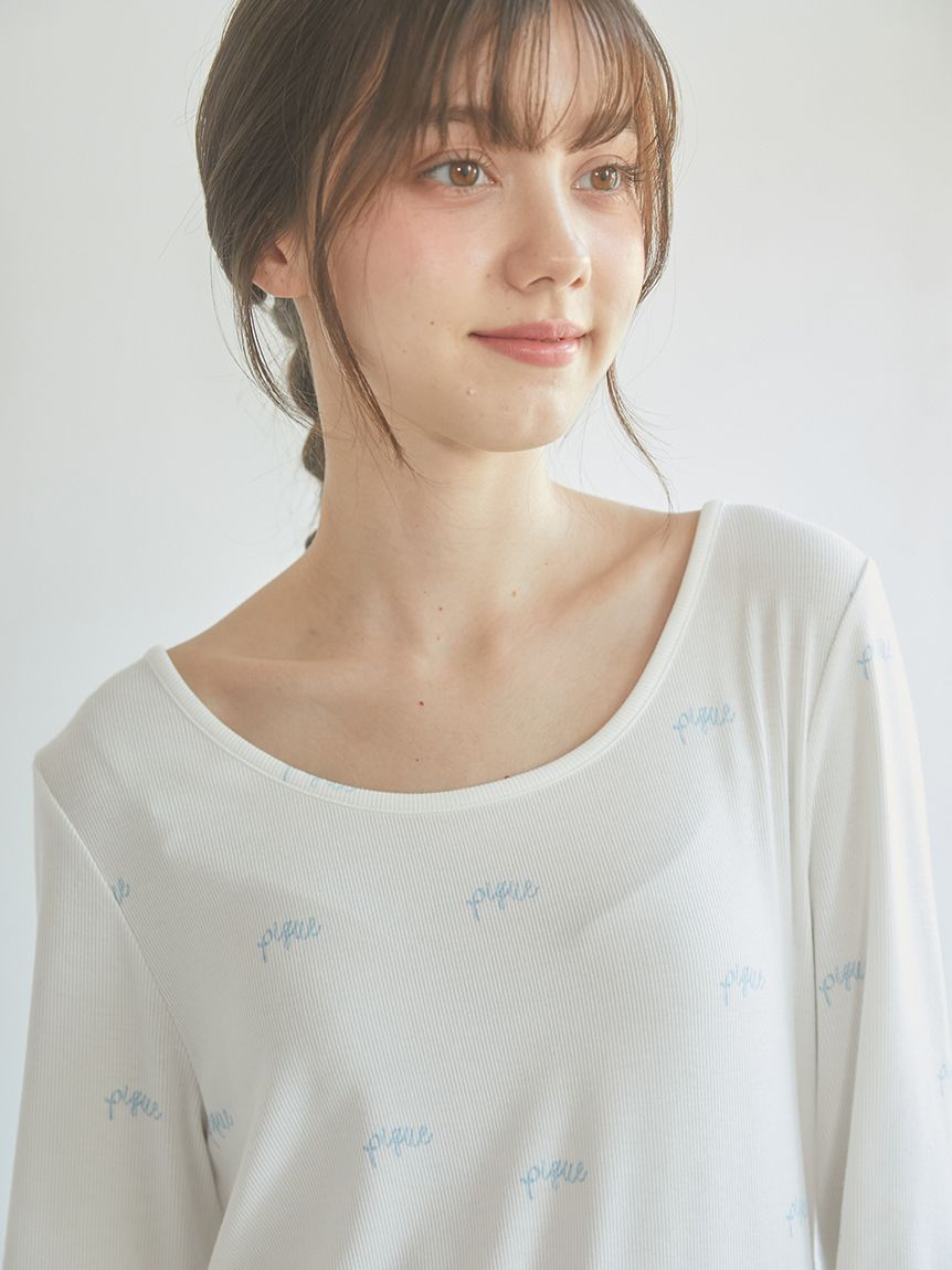 Motif 3-Pattern Long Sleeve T-Shirt
