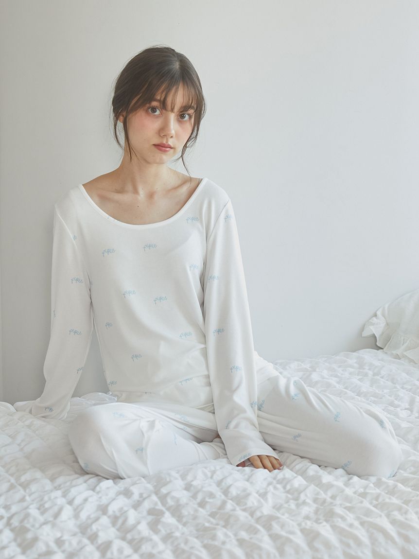 Motif 3-Pattern Long Sleeve T-Shirt