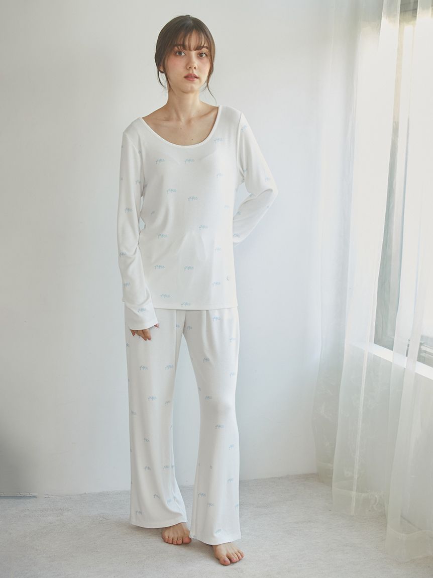 Motif 3-Pattern Long Sleeve T-Shirt