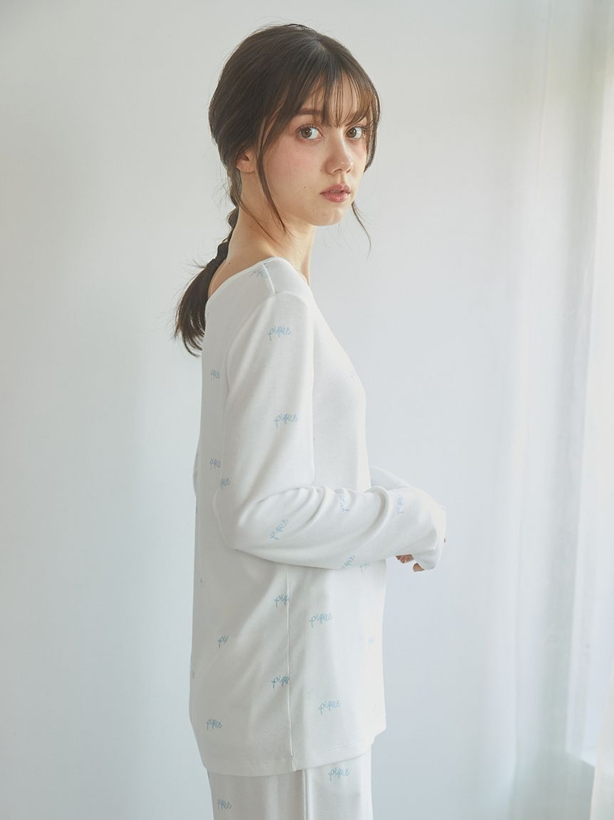 Motif 3-Pattern Long Sleeve T-Shirt