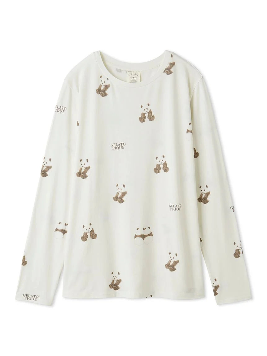 Panda Pattern Long Sleeve T Shirts