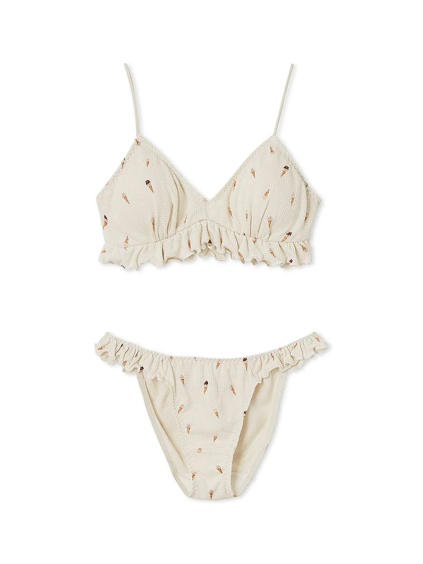 Ice Cream Waffle Bra & Underwear Set
