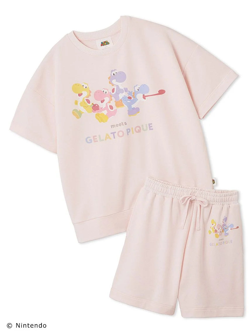 [SUPER MARIO] [WOMENS] Toad & Yoshi Jacquard Pullover Shorts Set