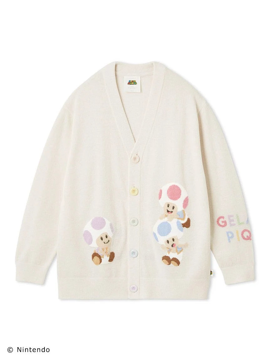 [SUPER MARIO] [UNISEX] Toad & Yoshi Jacquard Cardigan