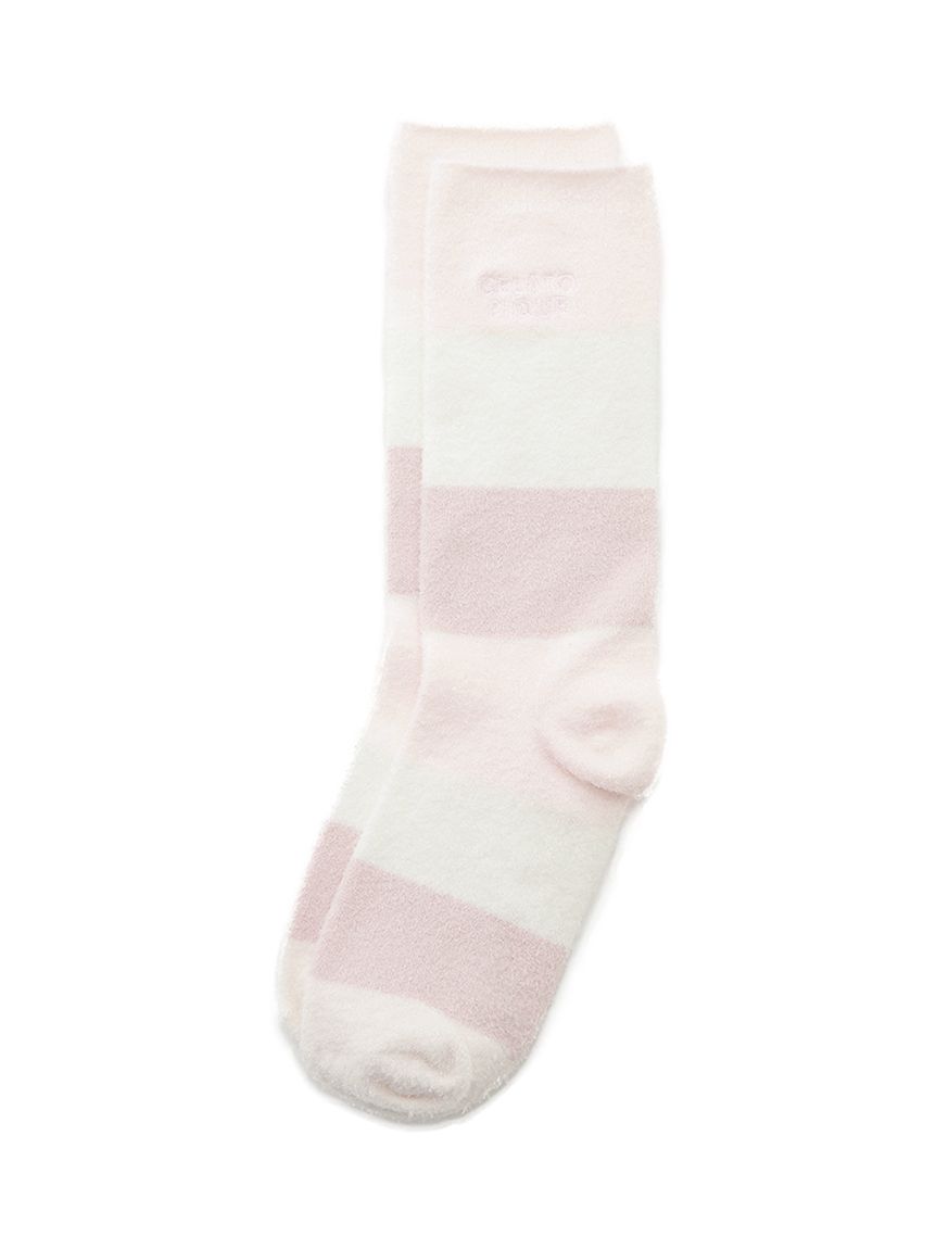 Durable Smoothie Border Fuzzy Socks