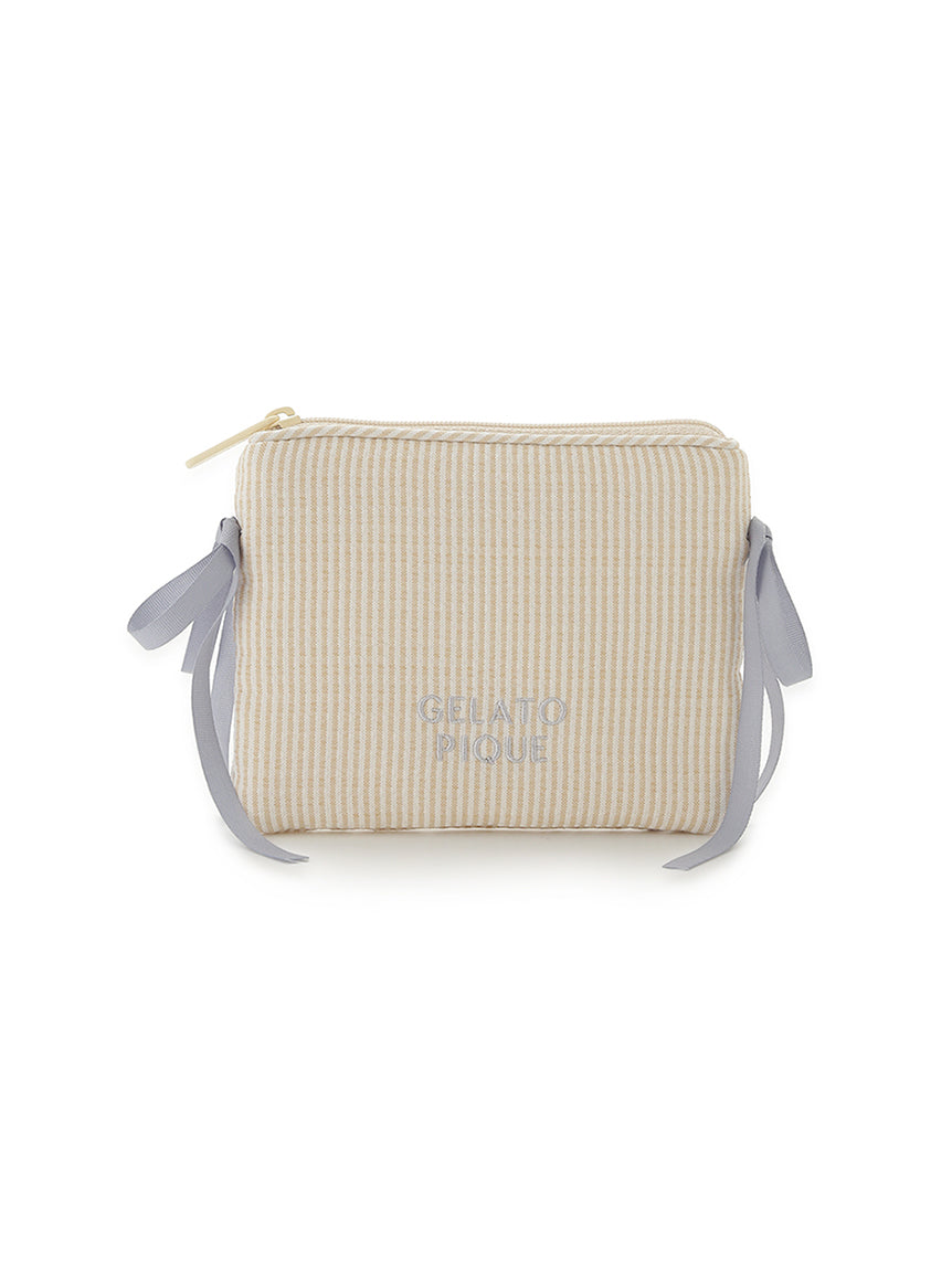 Striped Ribbon Tissue Pouch