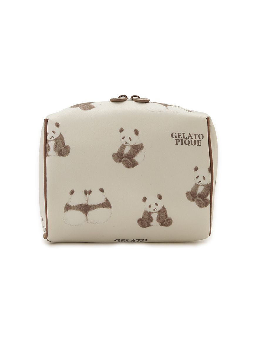 Panda Motif Print Square Pouch