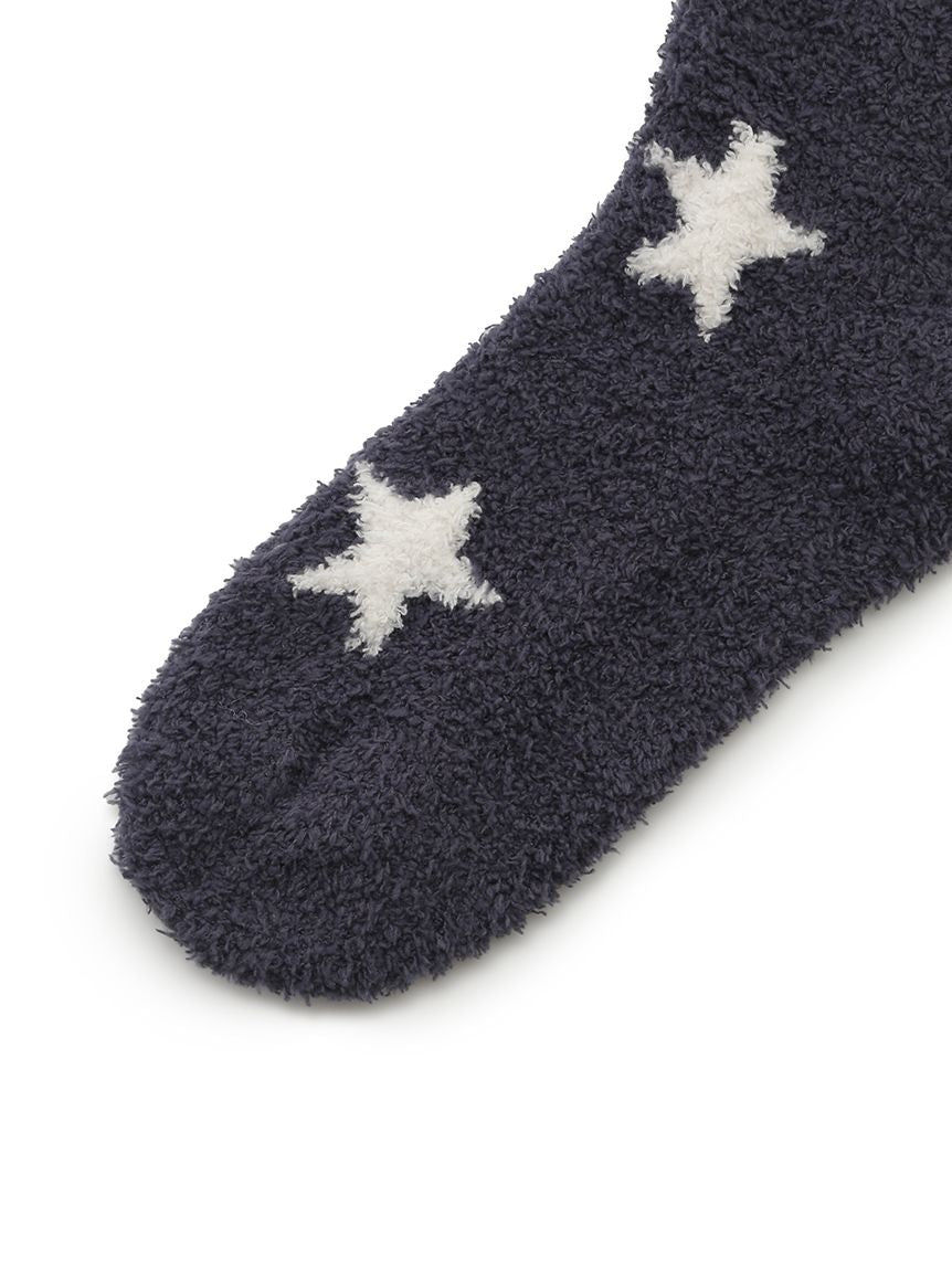 Powder Star Jacquard MENS Fuzzy Socks
