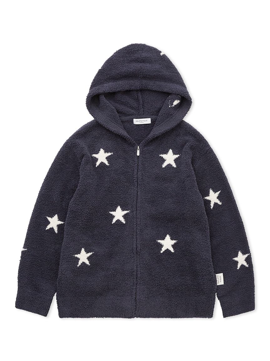 Powder Star Jacquard Zip Up Hoodie