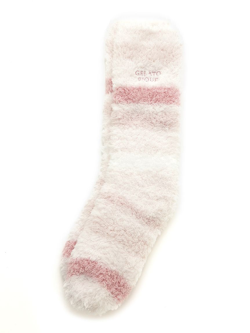 Gelato Random Border Short Fuzzy Socks