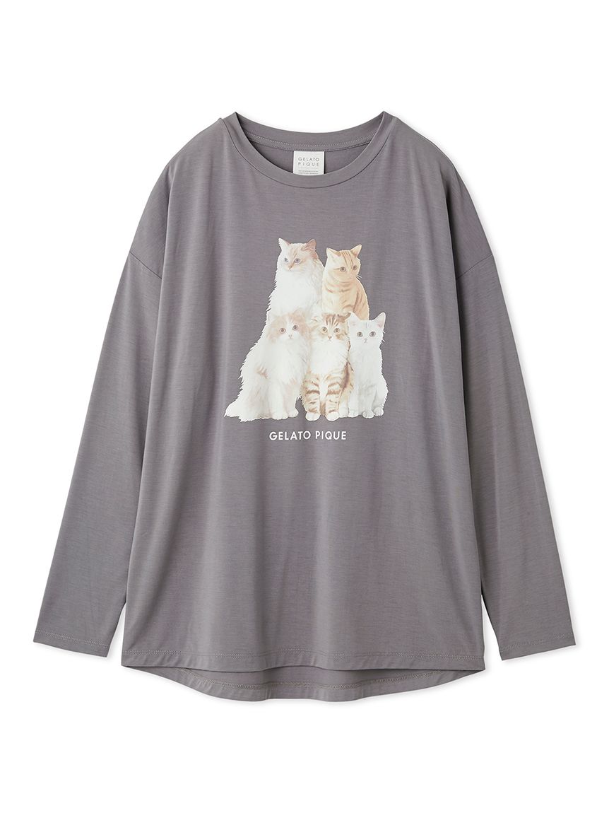 Cat One-Point Long Sleeve T-shirt