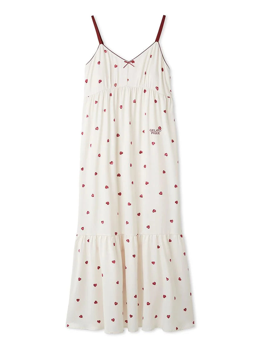 Heart Motif Satin Cup in Lounge Dress