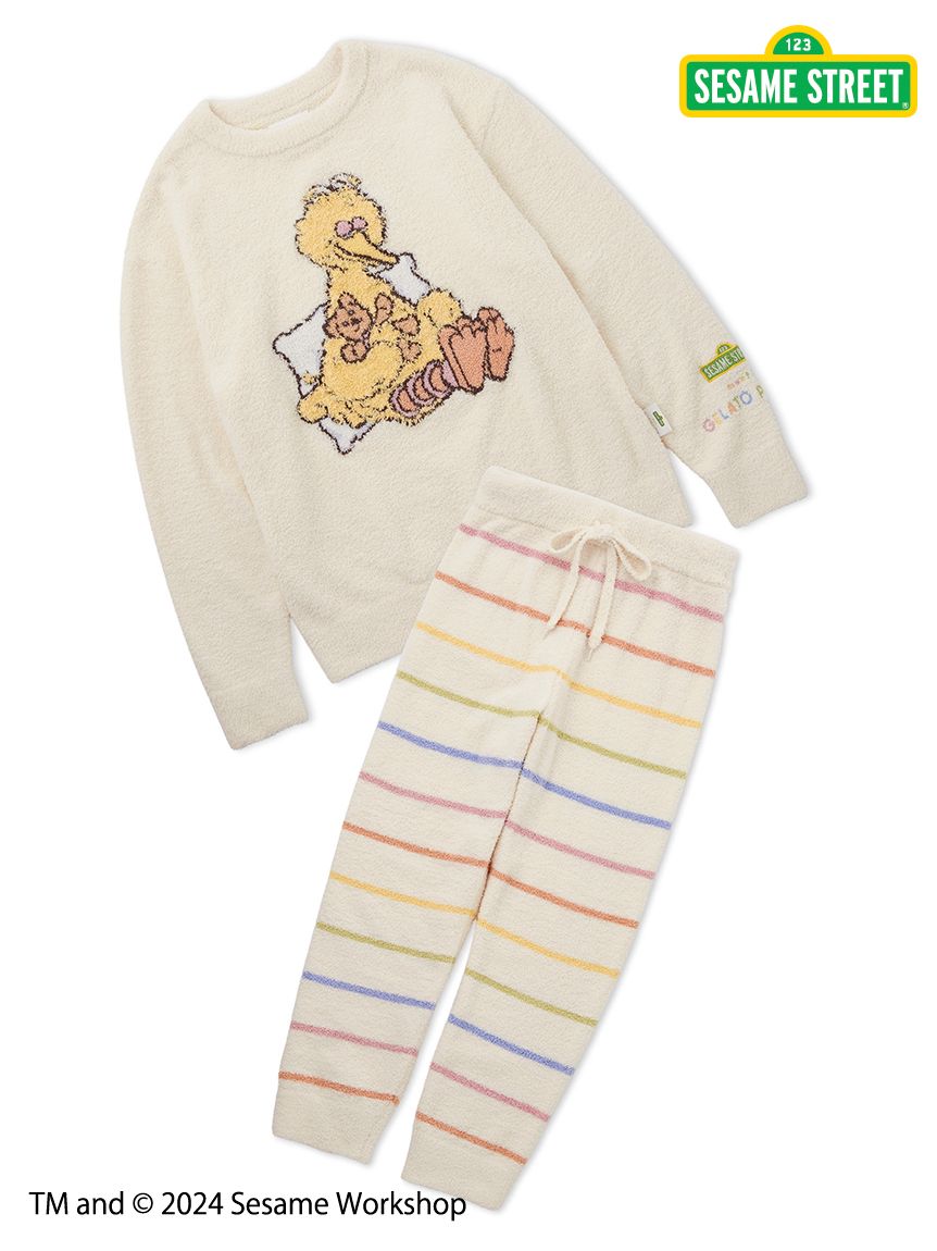 【SESAME STREET】Motif Jacquard Pullover & Long Pants Set