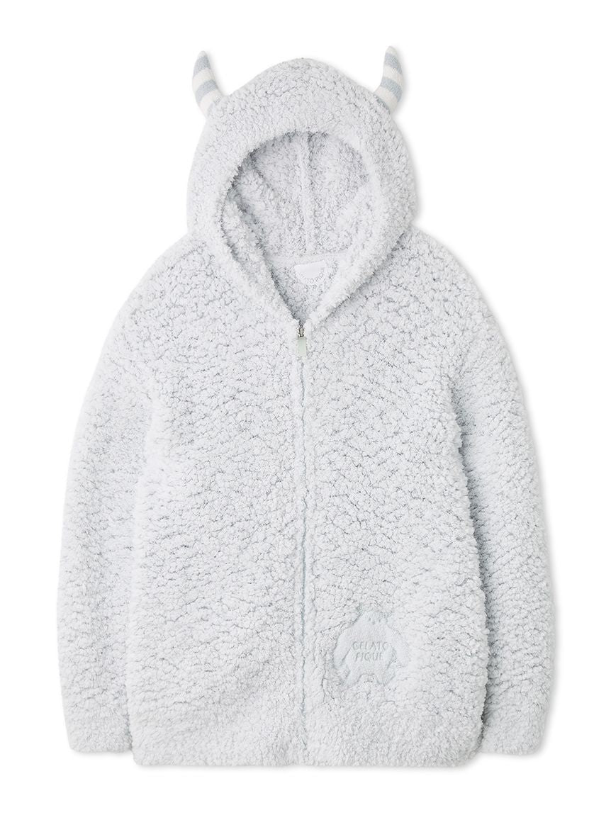PIQUE MONSTER Mens Horned Zip up Hoodie Jacket