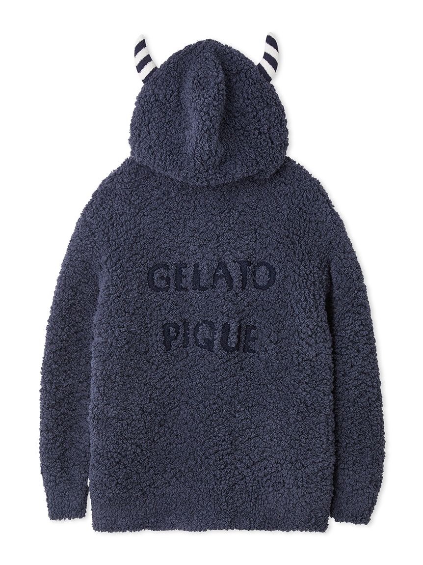 PIQUE MONSTER Mens Horned Zip up Hoodie Jacket